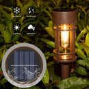Outdoor Waterproof LED Garden Lights ABS Bollard Solar Pathway Lights for Yard Walkway Driveway IP65 Rating