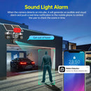 Outdoor 4G Solar 12MP 4-Lens 360° Security CCTV Camera 4-Screen 24/7 AOV Monitoring IP Camera Color Night Vision 2-way Audio