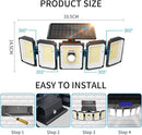 Solar Security Wall Light – 5-Head Motion Sensor Floodlight (IP65 Weatherproof)
