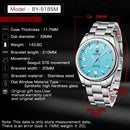 Benyar 2025 Classic Limited Edition Men's Automatic Mechanical Watch Stainless Steel Retro Automatic Date Night Watches Relogio