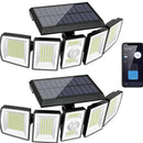 Solar Security Wall Light – 5-Head Motion Sensor Floodlight (IP65 Weatherproof)
