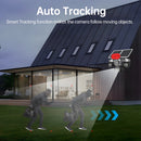 Outdoor 4G Solar 12MP 4-Lens 360° Security CCTV Camera 4-Screen 24/7 AOV Monitoring IP Camera Color Night Vision 2-way Audio