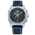Benyar 5222 Leather Waterproof Square Watches Men Wrist Skeleton Sport Chronograph Quartz Men Wristwatch Reloj Benyar
