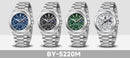 BENYAR 5220 Classic Business Watch Quartz Stainless Steel Waterproof Watch Multi Functional Moon Phase Dial Watches for Man