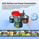 Outdoor 4G Solar 12MP 4-Lens 360° Security CCTV Camera 4-Screen 24/7 AOV Monitoring IP Camera Color Night Vision 2-way Audio