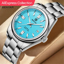 Benyar 2025 Classic Limited Edition Men's Automatic Mechanical Watch Stainless Steel Retro Automatic Date Night Watches Relogio