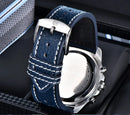 Benyar 5222 Leather Waterproof Square Watches Men Wrist Skeleton Sport Chronograph Quartz Men Wristwatch Reloj Benyar