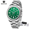 Benyar 2025 Classic Limited Edition Men's Automatic Mechanical Watch Stainless Steel Retro Automatic Date Night Watches Relogio