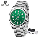 Benyar 2025 Classic Limited Edition Men's Automatic Mechanical Watch Stainless Steel Retro Automatic Date Night Watches Relogio